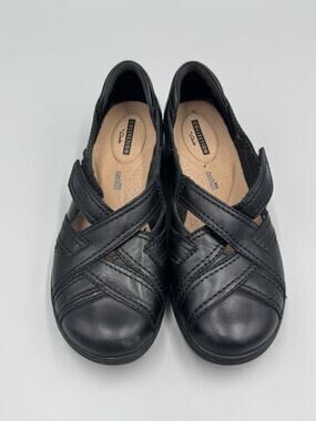 Clarks Collection Womens Size 7.5 M Black Shoes Comfort Adjustable Strap